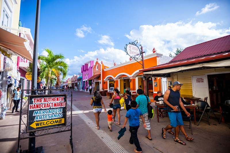 The town of San Miguel on Cozumel
