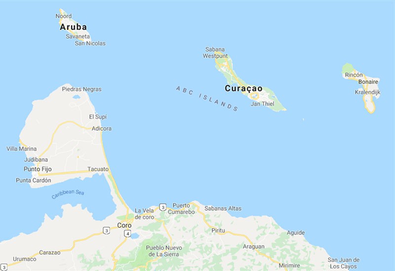 Map of Aruba