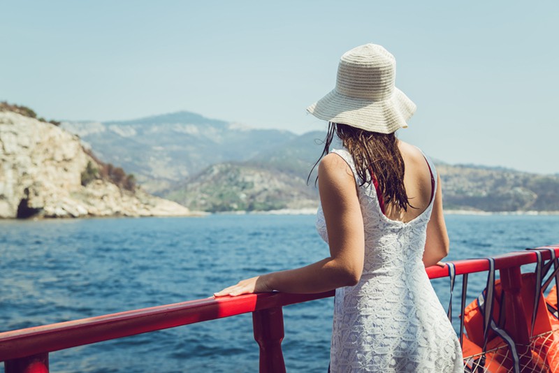 Arriving in Crete by ferry