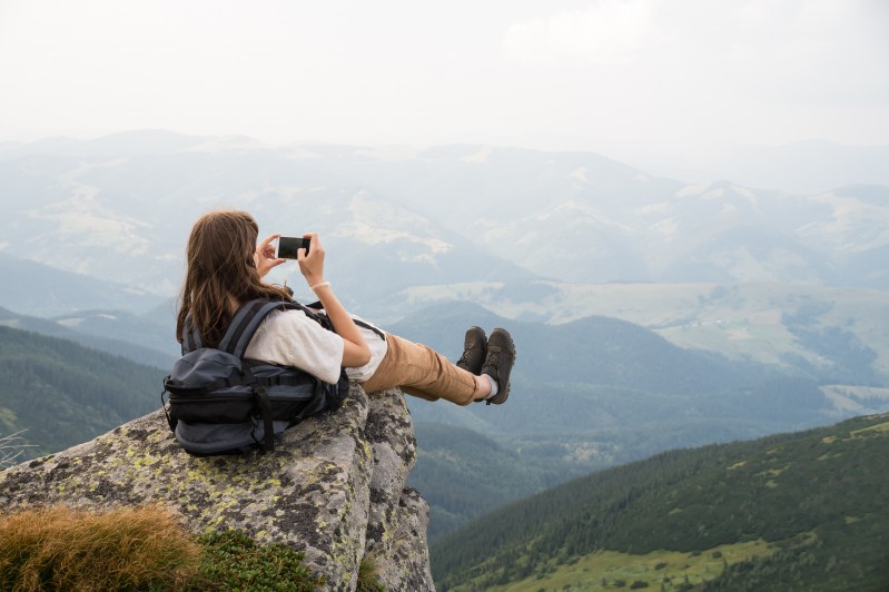 Taking a Selfie on a Dangerous Cliff