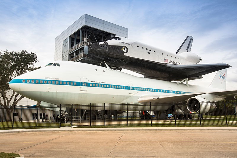 Houston Space Center with shuttle