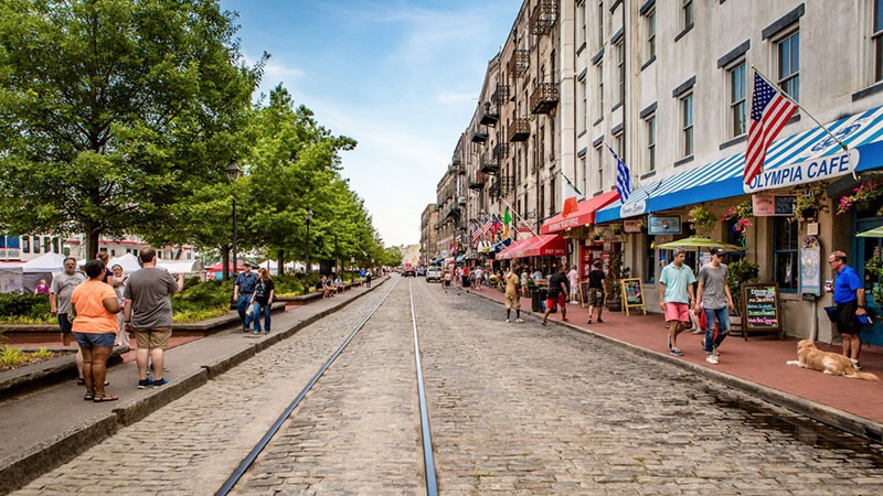 River Street in Savannah's historic district