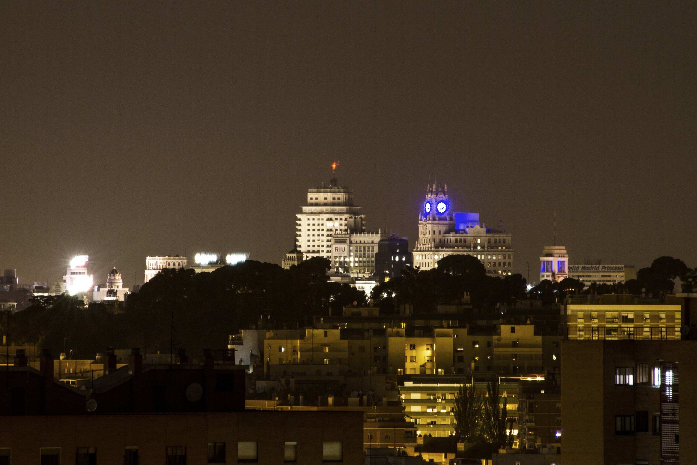 Gran Via from Vallecas, Madrid